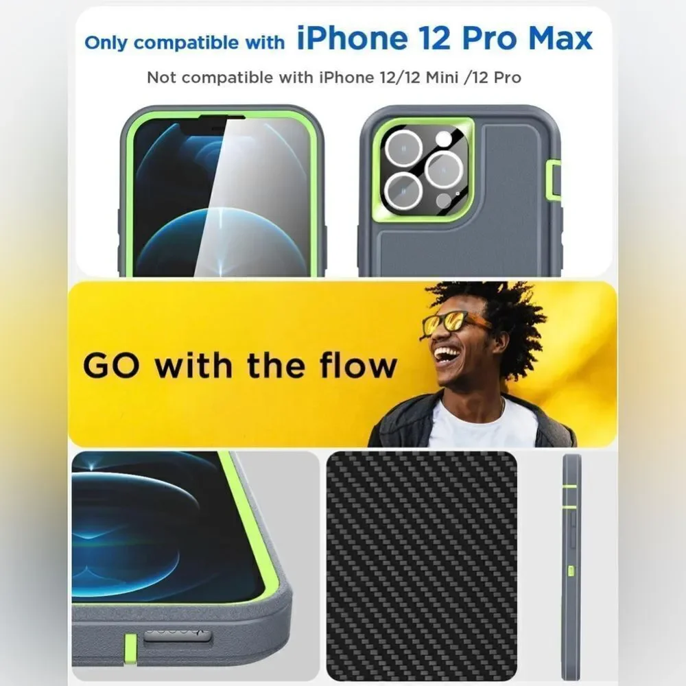 14 Pro Max iPhone Case With Kick Stand With Screen And Lens Protector NIB